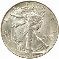 1918-D Walking Liberty Half Dollar. MS-63 (PCGS).