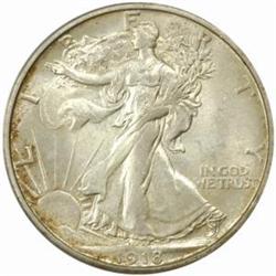 1918-S Walking Liberty Half Dollar. MS-64 (ANACS).