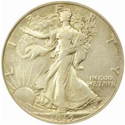 1919-D Walking Liberty Half Dollar. EF-40 (PCGS).
