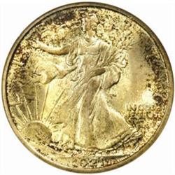 1921-D Walking Liberty Half Dollar. MS-63 (NGC).