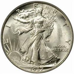 1937-S Walking Liberty Half Dollar. MS-66 (PCGS).