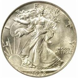 1938 Walking Liberty Half Dollar. MS-66 (PCGS).