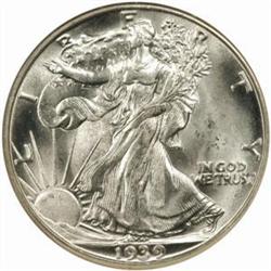 1939-D Walking Liberty Half Dollar. MS-65 (NGC).