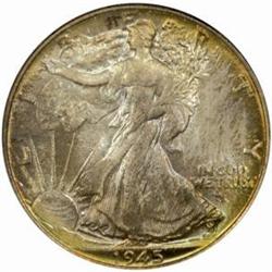 1945 Walking Liberty Half Dollar. MS-66 (NGC).