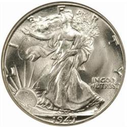 1947-D Walking Liberty Half Dollar. MS-66 (NGC).