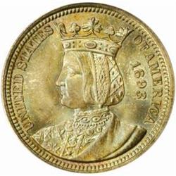 1893 Isabella Quarter. MS-65 (PCGS).