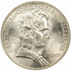 1918 Lincoln-Illinois Centennial. MS-66 (PCGS).