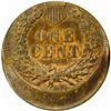 Image 2 : Undated Indian Cent--Struck 10% Off Center--MS-60 Cleaned, Recolored (Uncertified).