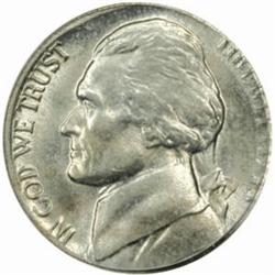 1943-S Jefferson Nickel--Struck on Steel Cent Planchet--MS-64 FS (PCGS).