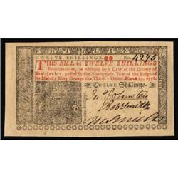 NJ-179. New Jersey. March 25, 1776. 12 Shillings. PMG Gem Uncirculated 65EPQ.
