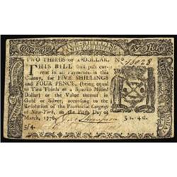 NY-190. New York. March 5, 1776. $2/3. PCGS Extremely Fine 40.