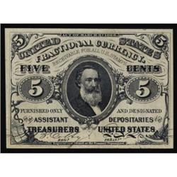 Fr. 1238. 5 Cents. Third Issue. PMG Gem Uncirculated 65EPQ.