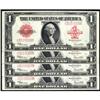 Image 1 : Lot of (4) Fr. 40 1923 $1 Legal Tender Notes. Cut Sheet. PMG 64EPQ & 65EPQ.