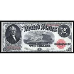 Fr. 60. 1917 $2 Legal Tender Note. PMG Choice About Uncirculated 58.