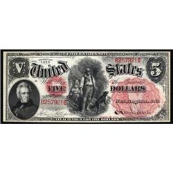 Fr. 67. 1875 $5 Legal Tender Note. PMG Choice Uncirculated 64EPQ.