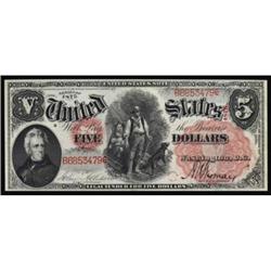 Fr. 68. 1875 $5 Legal Tender Note. PMG Gem Uncirculated 65EPQ.