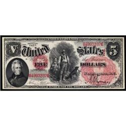 Fr. 68. 1875 $5 Legal Tender Note. PCGS Choice About New 58PPQ.
