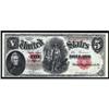 Image 1 : Fr. 84. 1907 $5 Legal Tender Note. PMG About Uncirculated 55.