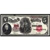 Image 1 : Fr. 91. 1907 $5 Legal Tender Note. "PCBLIC" Error. PCGS Apparent Gem New 65.