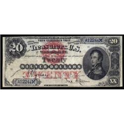 Fr. 307. 1878 $20 Silver Certificate. PMG Net Very Fine 20.