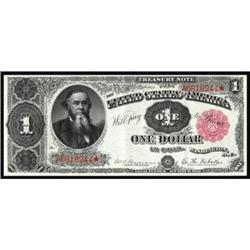Fr. 349. 1890 $1 Treasury Note. Choice Extremely Fine/Almost Uncirculated.