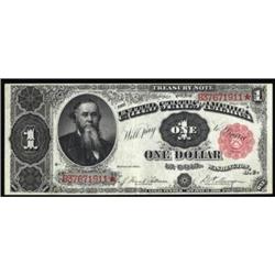Fr. 351. 1891 $1 Treasury Note. PMG Choice Extremely Fine 45EPQ.