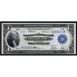 Fr. 717. 1918 $1 Federal Reserve Bank Note. PMG Choice Uncirculated 64EPQ.