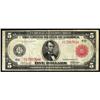 Image 1 : Fr. 835b. 1914 $5 Federal Reserve Note. Red Seal. Fine.