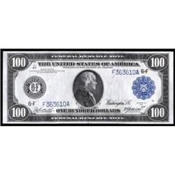 Fr. 1104. 1914 $100 Federal Reserve Note. Blue Seal. Choice Crisp Uncirculated.