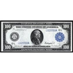 Fr. 1130. 1914 $100 Federal Reserve Note. Blue Seal. PCGS Choice About New 58.