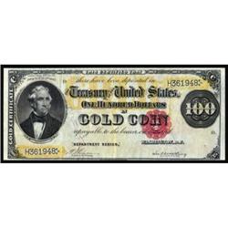 Fr. 1209. 1882 $100 Gold Certificate. CGA Very Fine 30.