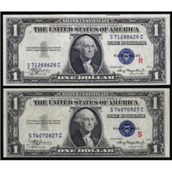 Lot of (2) Fr. 1609 & 1610. 1935A $1 Silver Certificates. R & S Pair. RCGS Gem C.U. 65PQ & 66.