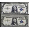 Lot of (2) Fr. 1609 & 1610. 1935A $1 Silver Certificates. R & S Pair. RCGS Gem C.U. 65PQ & 66.