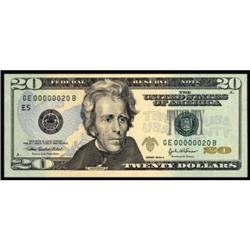 Fr. 2091-E. 2004A $20 Federal Reserve Note. PCGS Choice New 63PPQ.