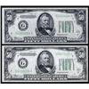 Lot of (2) Fr. 2102-G & 2103-G 1934 & 1934A $50 FRN's. Changeover Pair. PMG 65EPQ & 64EPQ.