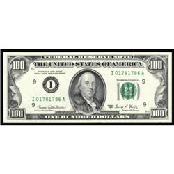 Fr. 2166-I. 1969C $100 Federal Reserve Note. PCGS Perfect New 70PPQ.