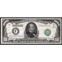 Fr. 2210-F. 1928 $1,000 Federal Reserve Note. PMG Net Choice Very Fine 35.