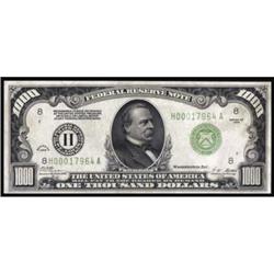 Fr. 2210-H. 1928 $1,000 Federal Reserve Note. PMG Choice Very Fine 35.