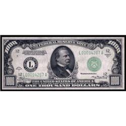 Fr. 2212-L. 1934A $1,000 Federal Reserve Note. PMG About Uncirculated 55.