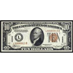 Fr. 2303. 1934A $10 Federal Reserve Note. Hawaii. PMG Gem Uncirculated 65EPQ.