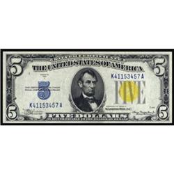 Fr. 2307. 1934A $5 Silver Certificate. North Africa. PMG Gem Uncirculated 65EPQ.