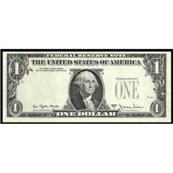 Fr. 1910-B. 1977A $1 Federal Reserve Note. ERROR-Overprint on Back. PCGS Choice About New 55PPQ.
