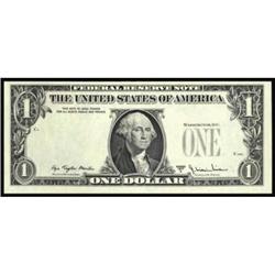 Fr. 1910-B. 1977A $1 Federal Reserve Note. ERROR-Overprint on Back. PCGS Choice About New 55PPQ.