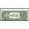 Image 2 : Fr. 1913-G. 1985 $1 Federal Reserve Note. ERROR-Inverted Overprint Ty. 2. Choice About Uncirculated.