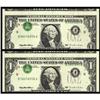 Image 1 : Lot of (2) Fr. 1923-F 1995 $1 Federal Reserve Notes. Web Note Errors. PCGS Extremely Fine 40PPQ.