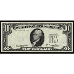 Fr. 2024-L. 1977A $10 Federal Reserve Note. ERROR-Overprint on Back. CGA Gem Uncirculated 67.