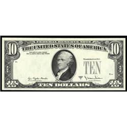 Fr. 2024-L. 1977A $10 Federal Reserve Note. ERROR-Overprint on Back. CGA Gem Uncirculated 67.