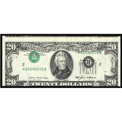 Fr. 2075-B. 1985 $20 FRN. ERROR-Inverted Overprint Type II. PCGS Extremely Fine 45 PPQ.