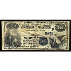 Los Angeles, CA. $10 1882 Date Back. Fr. 545. The FNB. Charter #(P)2491. Very Good.