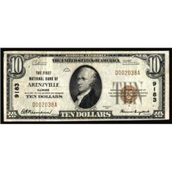Arenzville, IL. $10 1929 Ty. 1. The FNB. Charter #9183. Very Fine.